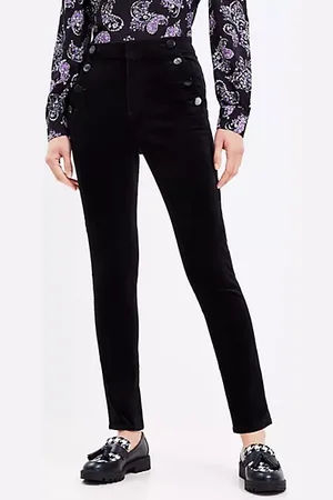 LOFT Curvy Mariner Skinny Pants in Velvet