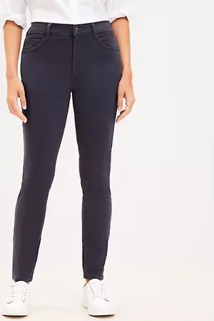 LOFT Curvy Five Pocket Skinny Pants in Sateen