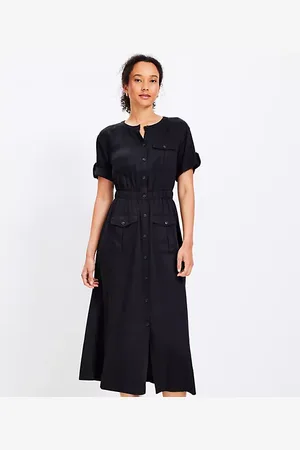 LOFT Utility Midi Pocket Dress