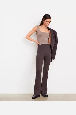 LOFT Petite Versa Ponte Deluxe Split Hem Slim Pants