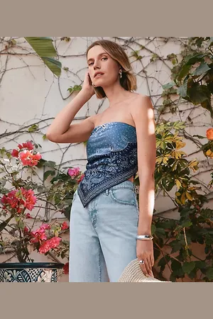 LOFT Bandana Strapless Top