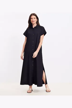 LOFT Poplin Maxi Pocket Shirtdress