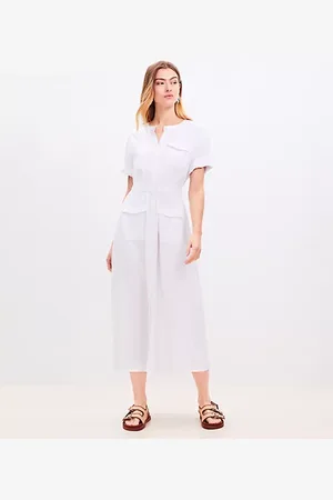 LOFT Utility Midi Pocket Dress