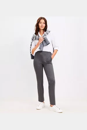 LOFT Heathered Ponte Straight Pants