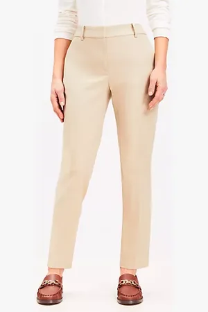 LOFT Curvy Riviera Slim Pants in Doubleweave