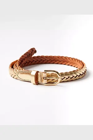 LOFT Metallic Braided Leather Belt