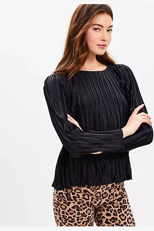 LOFT Pleated Jersey Blouse