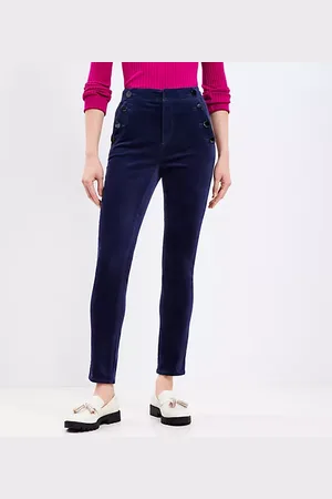 LOFT Curvy Mariner Skinny Pants in Velvet