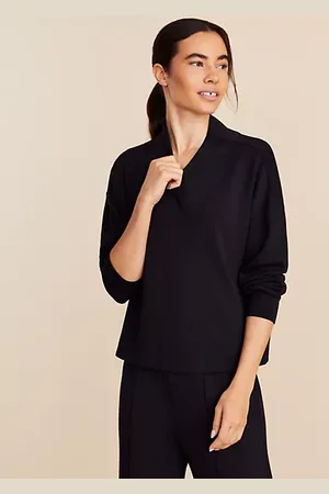 LOFT Lou & Grey Scubasoft Wrap Neck Popover