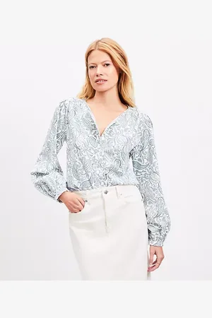 LOFT Paisley Corduroy Blouse