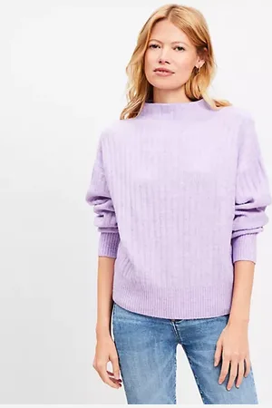 LOFT Ribbed Funnel Neck Sweater