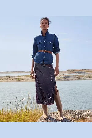 LOFT Sequin Midi Skirt