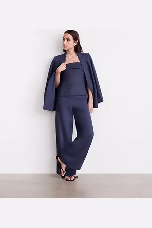 LOFT Versa Pure Spun Belted Wide Leg Pants
