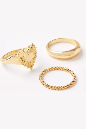 LOFT Heart Ring Set