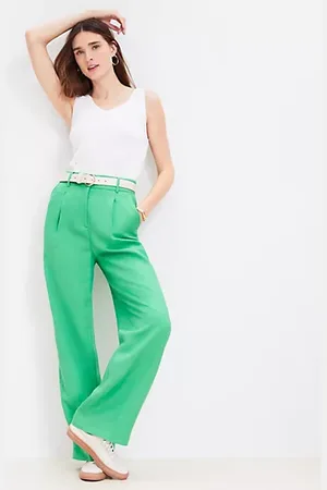 LOFT Peyton Trouser Pants in Linen Blend