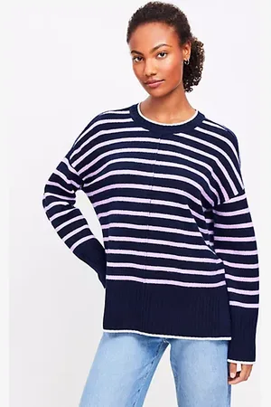 LOFT Stripe Relaxed Tunic Sweater