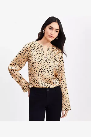 LOFT Cheetah Print Keyhole Blouse