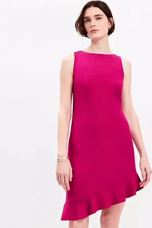 LOFT Asymmetrical Ruffle Mini Dress