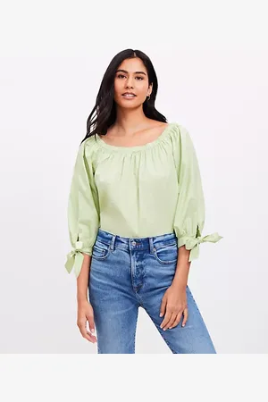 LOFT Tie Cuff Off The Shoulder Top
