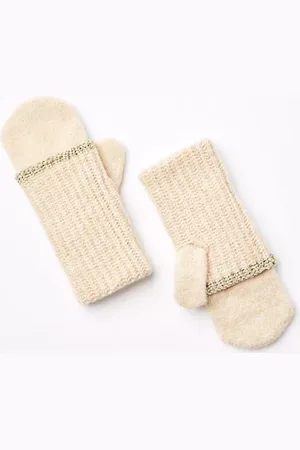 LOFT Shimmer Ribbed Mittens