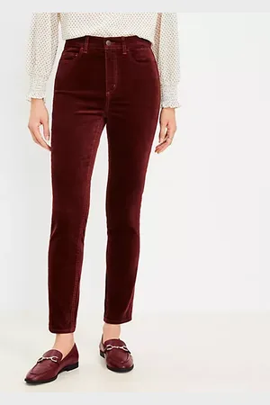 LOFT Curvy Velvet Skinny Pants