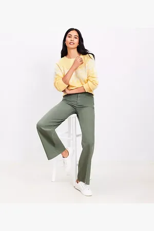 LOFT Tall Palmer Wide Leg Pants in Twill