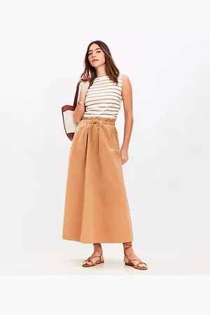 LOFT Petite Paperbag Maxi Pocket Skirt