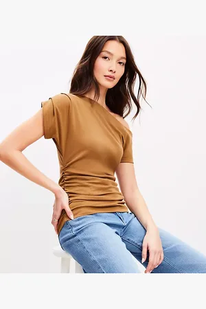 LOFT Ruched Off The Shoulder Top