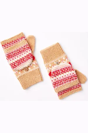 LOFT Geo Fair Isle Mittens
