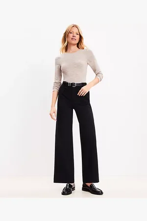 LOFT Palmer Wide Leg Ankle Pants in Ponte
