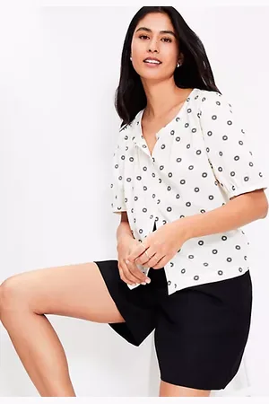 LOFT Dotted Bubble Sleeve Blouse