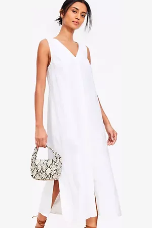 LOFT Linen Vest Midi Dress