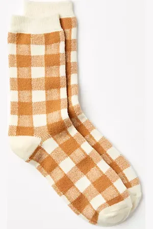 LOFT Buffalo Plaid Cozy Crew Socks