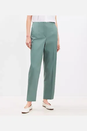 LOFT Curvy Darted Straight Pants in Twill