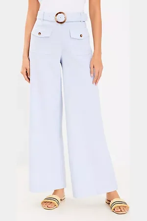LOFT Tall Belted Pants in Stripe