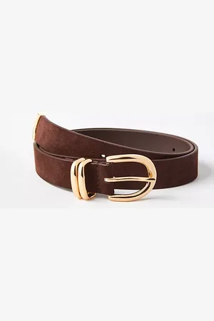 LOFT Double Metal Keeper Suede Belt
