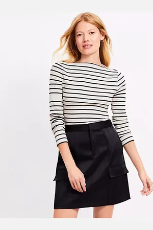 LOFT Satin Mini Utility Skirt