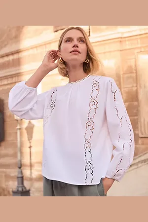 LOFT Lace Trim Blouse