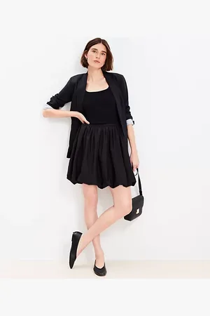 LOFT Poplin Ruched Bubble Mini Skirt