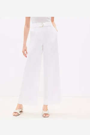 LOFT Belted Peyton Trouser Pants
