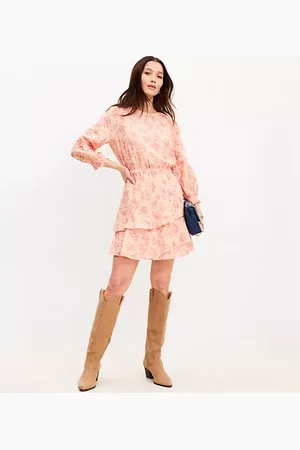 LOFT Meadow Tiered Ruffle Mini Dress