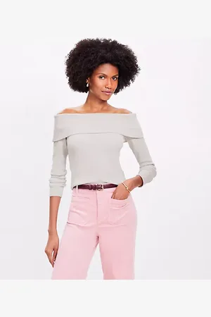 LOFT Ribbed Off The Shoulder Sweater