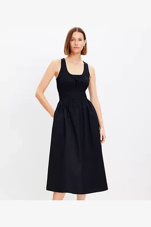 LOFT Smocked Tank Midi Dress