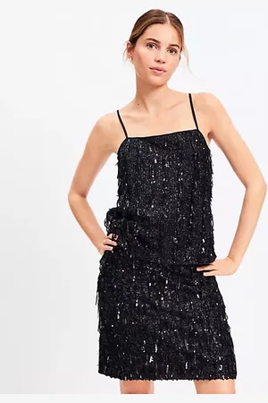 LOFT Sequin Fringe Mini Skirt