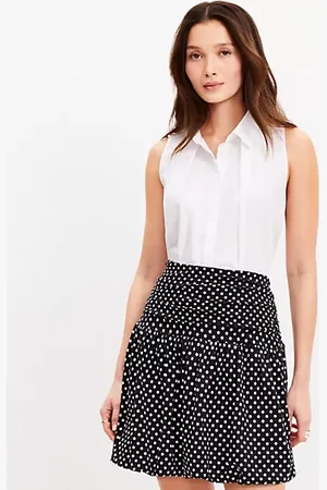 LOFT Dotted Bubble Hem Mini Skirt