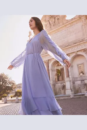 LOFT Chiffon Ruffle Maxi Dress