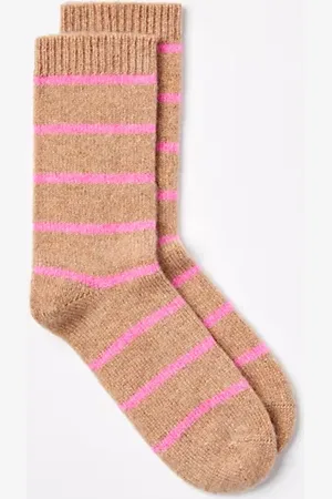 LOFT Striped Cashmere Crew Socks