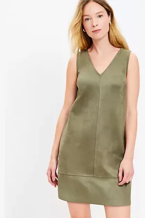LOFT Faux Suede Mini Shift Dress