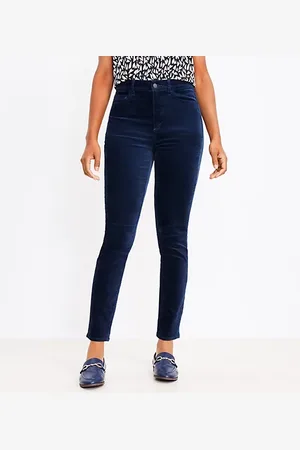 LOFT Curvy Velvet Skinny Pants