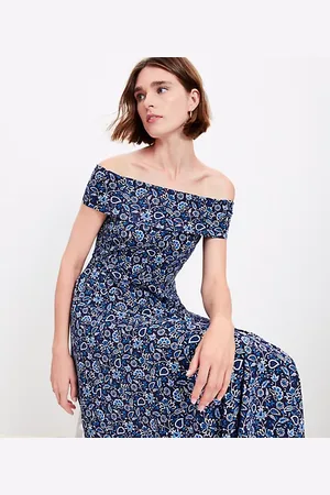 LOFT Vine Off The Shoulder Flare Dress